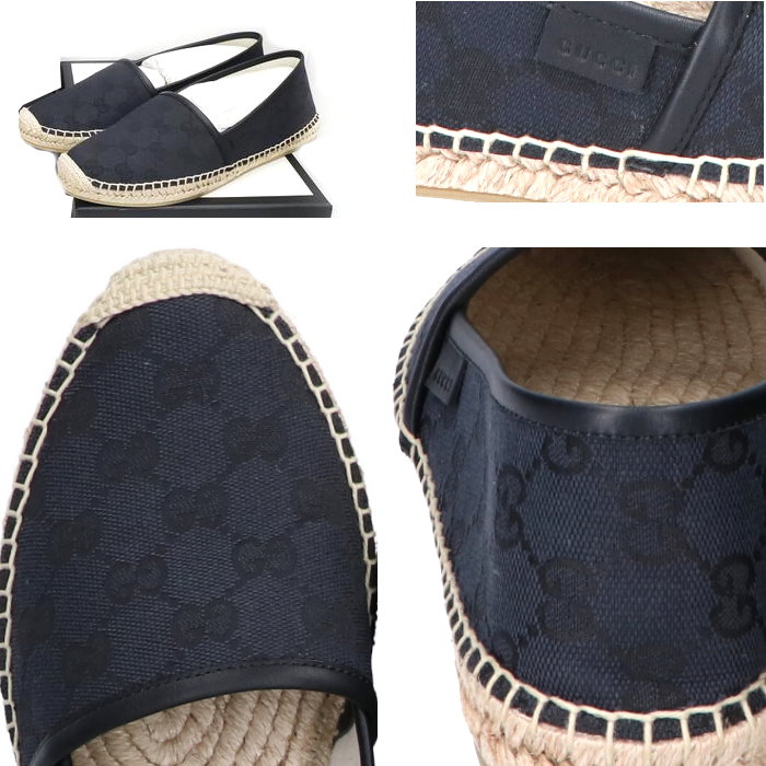 楽天市場】GUCCI グッチ エスパドリュ 466902 ブラック GGキャンバス