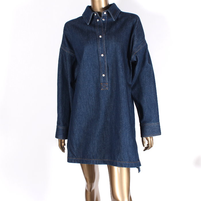 楽天市場】グッチ GUCCI ワンピース デニムシャツ ブルー 812609 XDC7I