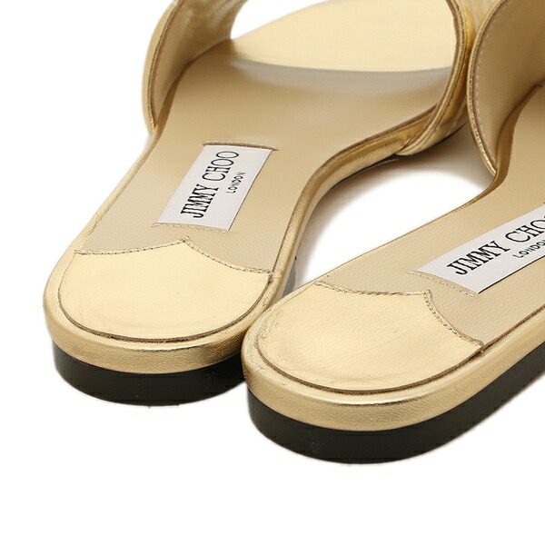 楽天市場】ジミーチュウ サンダル ミュール フラットシューズ ゴールド