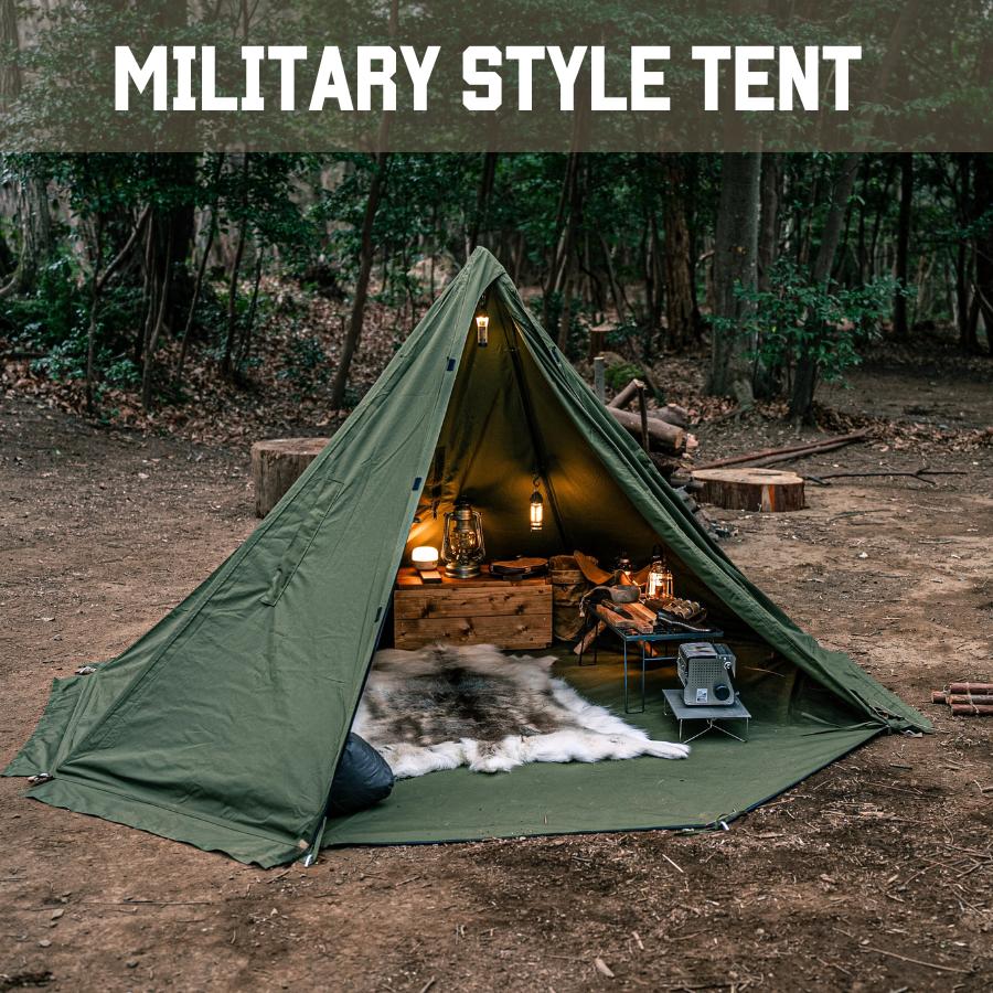 楽天市場】【CAMPLUS】ミリタリースタイルテント ソロテント ワン