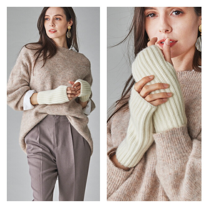 楽天市場】ベビーカシミヤ 厚手 ショートグローブ Cashmee カシミヤ