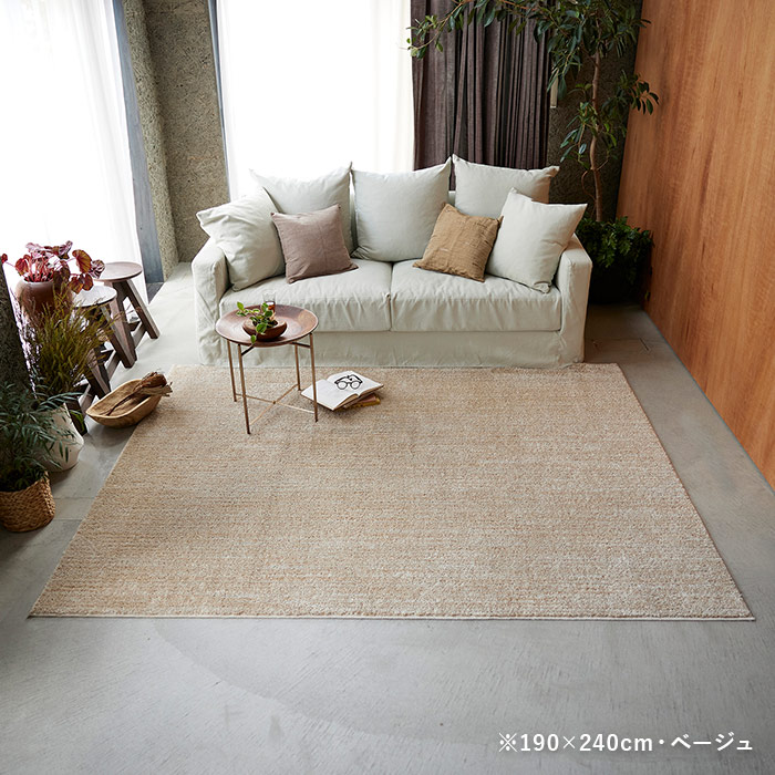楽天市場】ラグ エクリュ 190×240 cm 洗える 日本製 スミノエ製 防ダニ