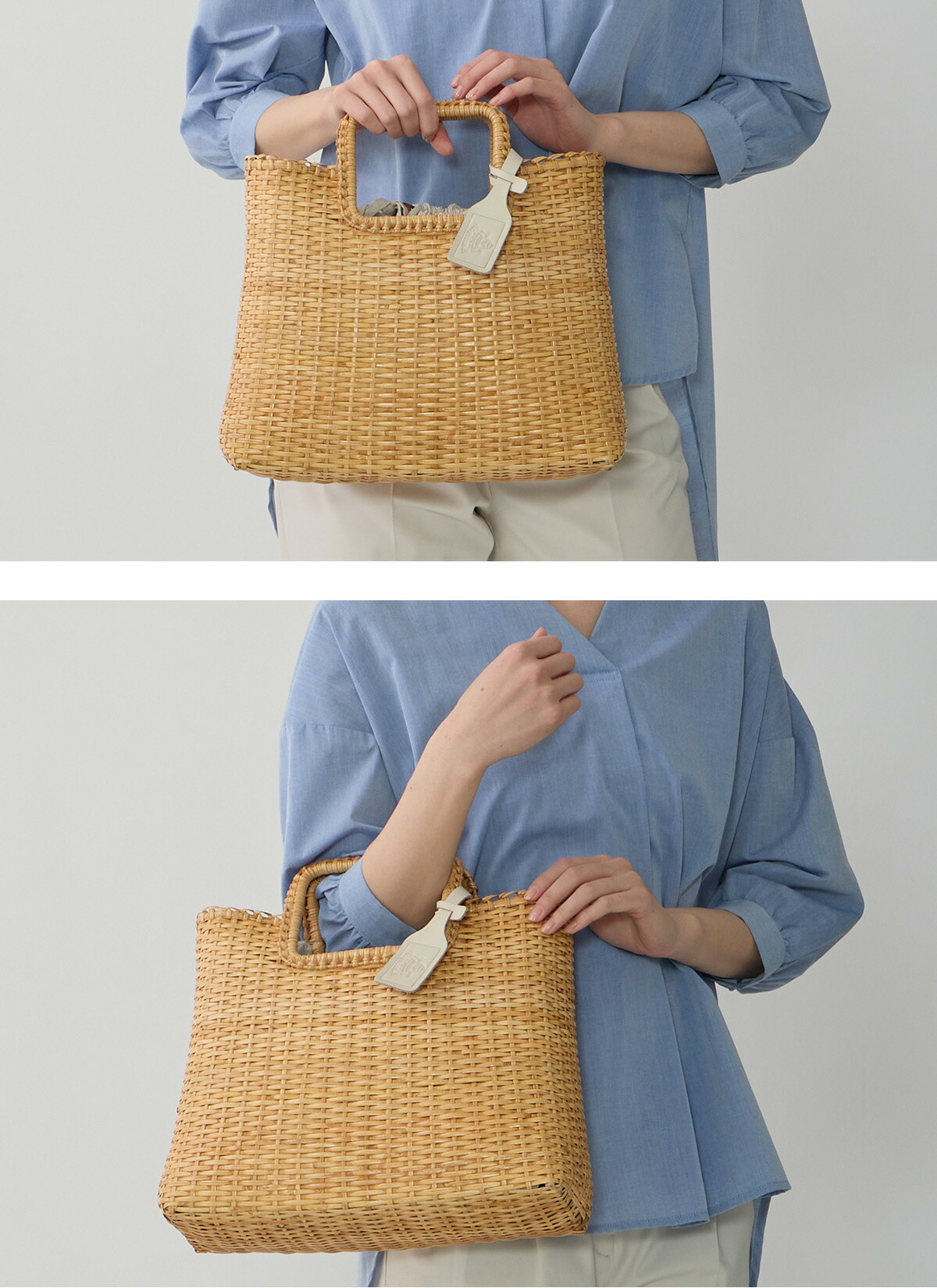 楽天市場】かごバッグ ラタン 本革 天然素材 巾着 浴衣 内布