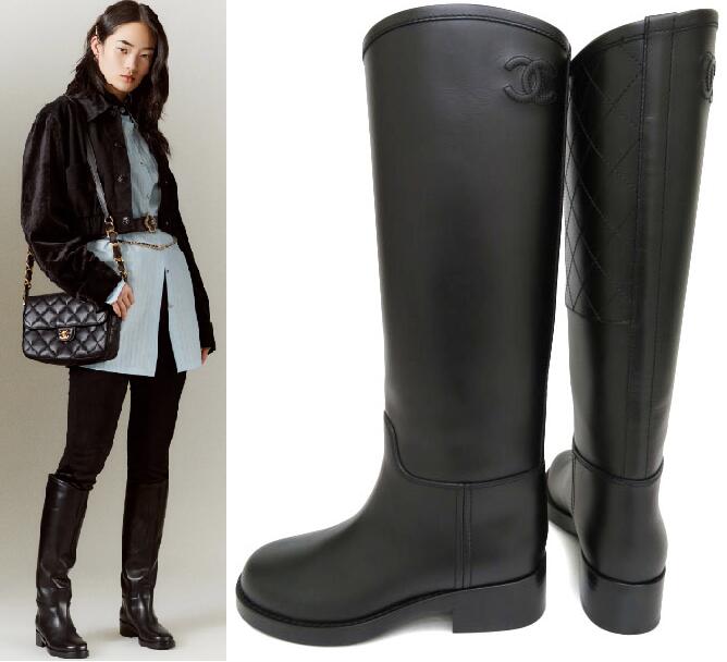 楽天市場】CHANEL High Boots ロング ブーツ ココマーク キルティング