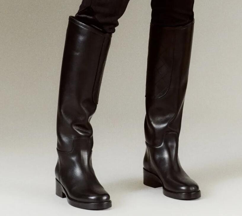 楽天市場】CHANEL High Boots ロング ブーツ ココマーク キルティング