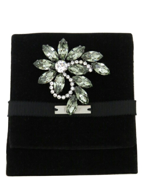 楽天市場】FOXEY ブローチ ルミニュークス 35107 グレー×クリアー