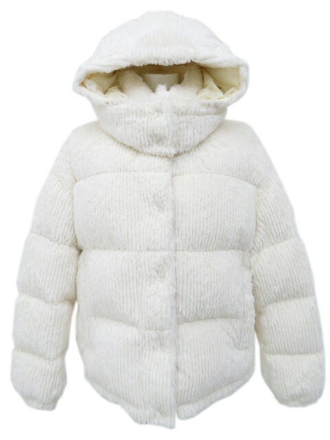 楽天市場】MONCLER フード付きベルベットダウンジャケット