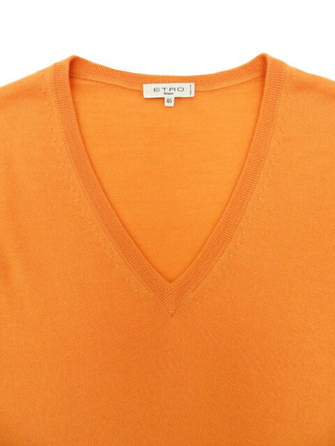 楽天市場】ETRO メンズ Vネックセーター ニットトップス オレンジ