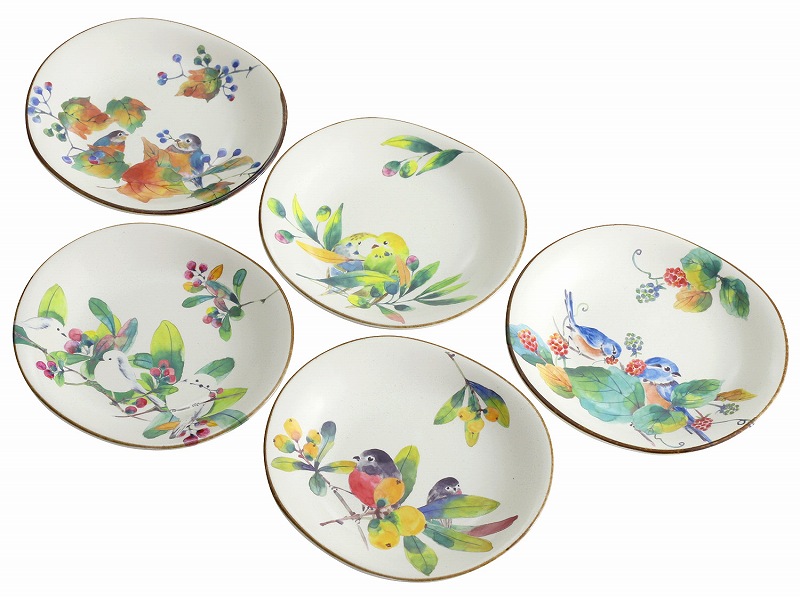 楽天市場】百千鳥5客銘々皿揃 : セラミック藍 楽天市場店