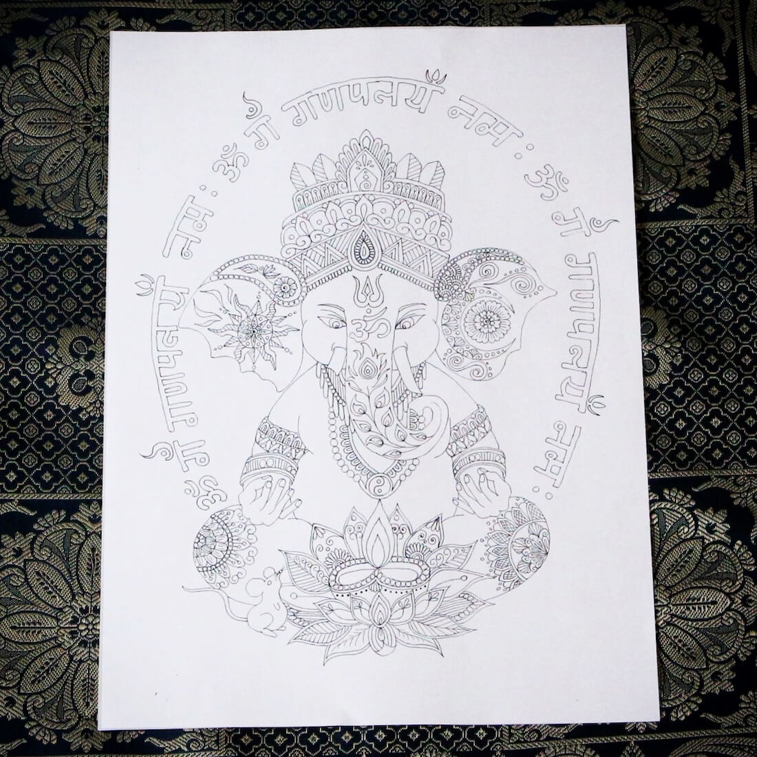 楽天市場】【夢を叶えるガネーシャ塗り絵】ガネーシャ 右脳の活性化