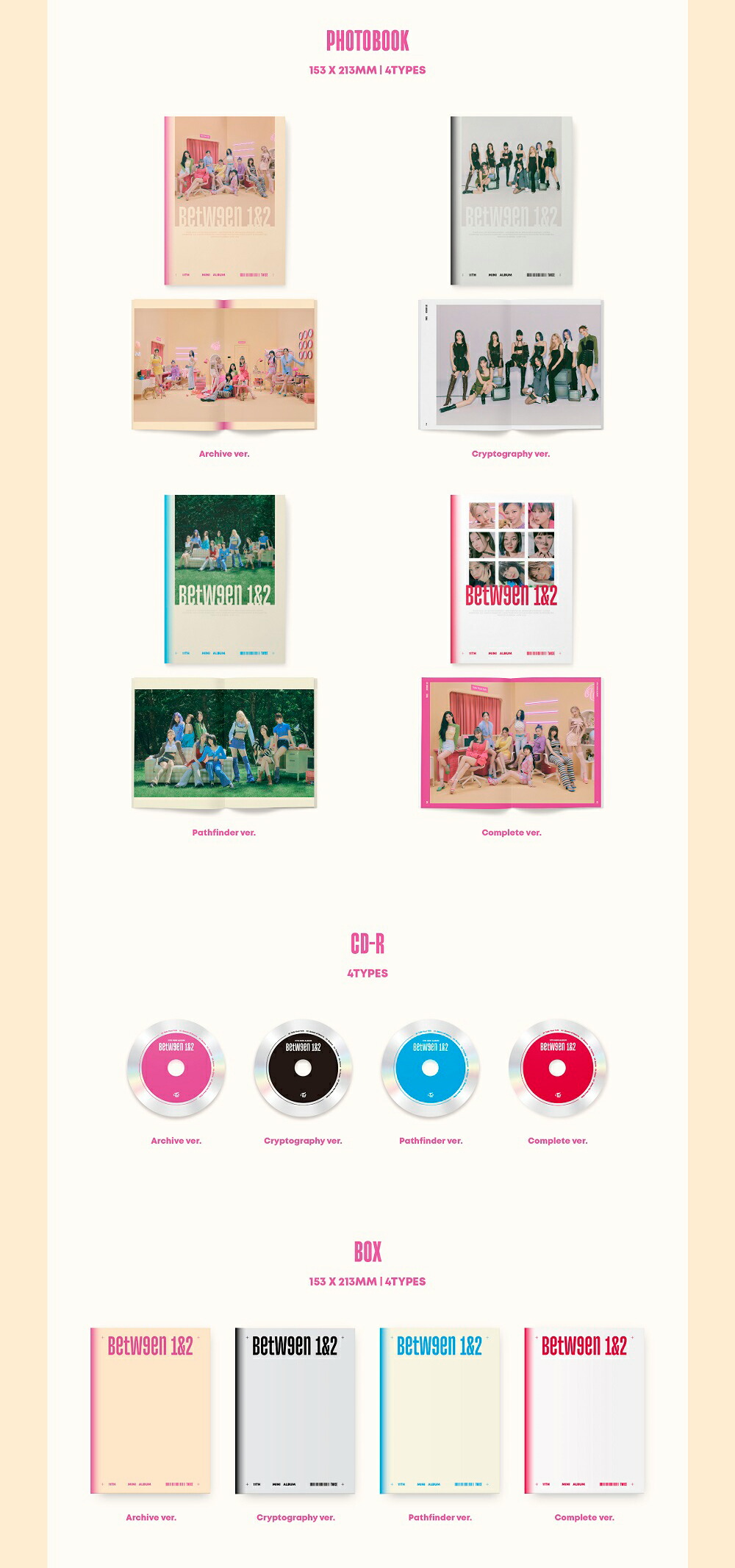 楽天市場】TWICE BETWEEN 1&2 / 11TH MINI ALBUM 全4種中3種 選択