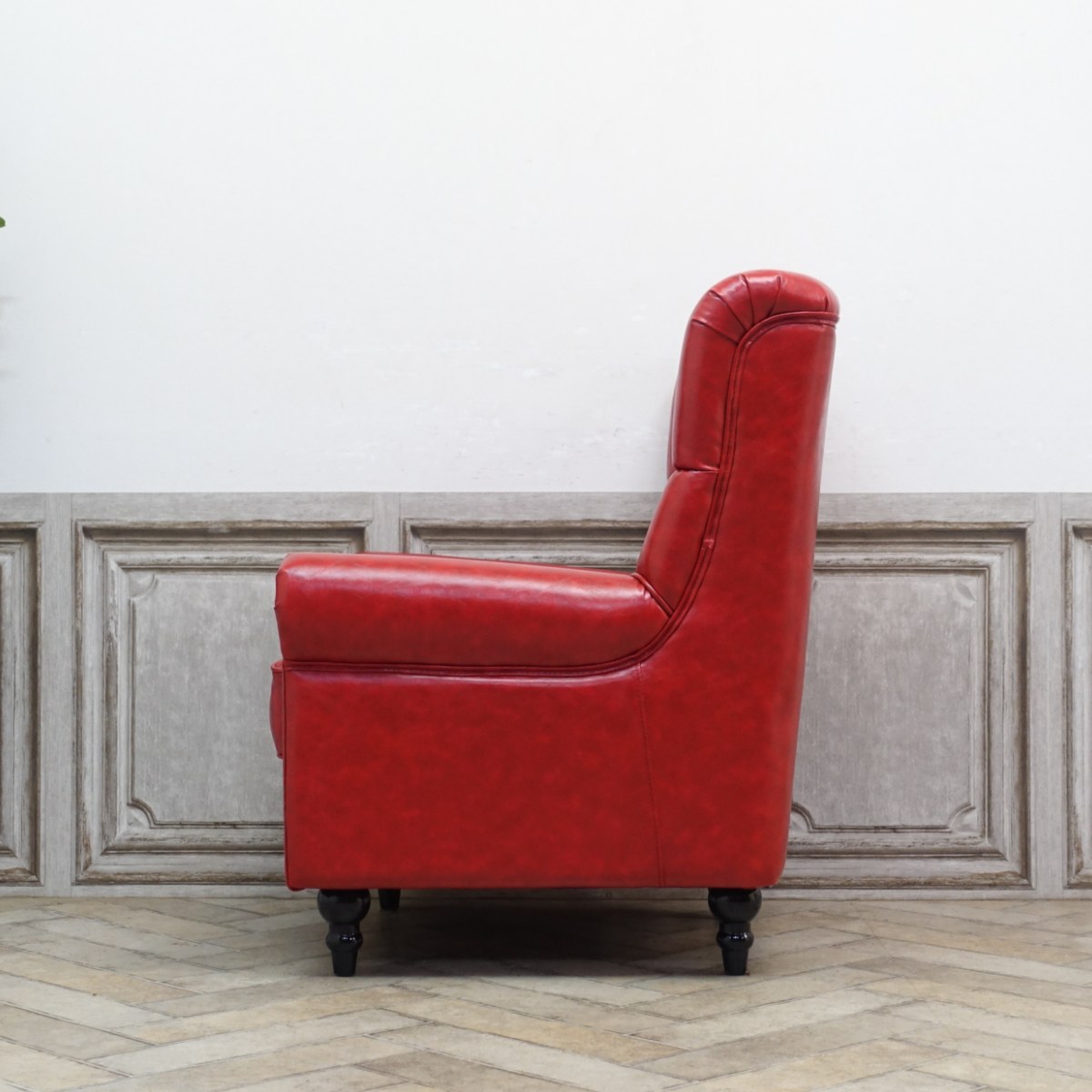 1980's vintage】ベルベット チェスターフィールド 1Pソファ 【公式通販】