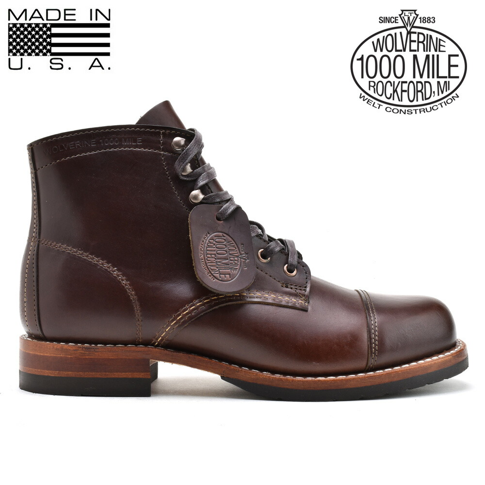 楽天市場】ウルヴァリン 1000マイル ブーツ メンズ ワークブーツ