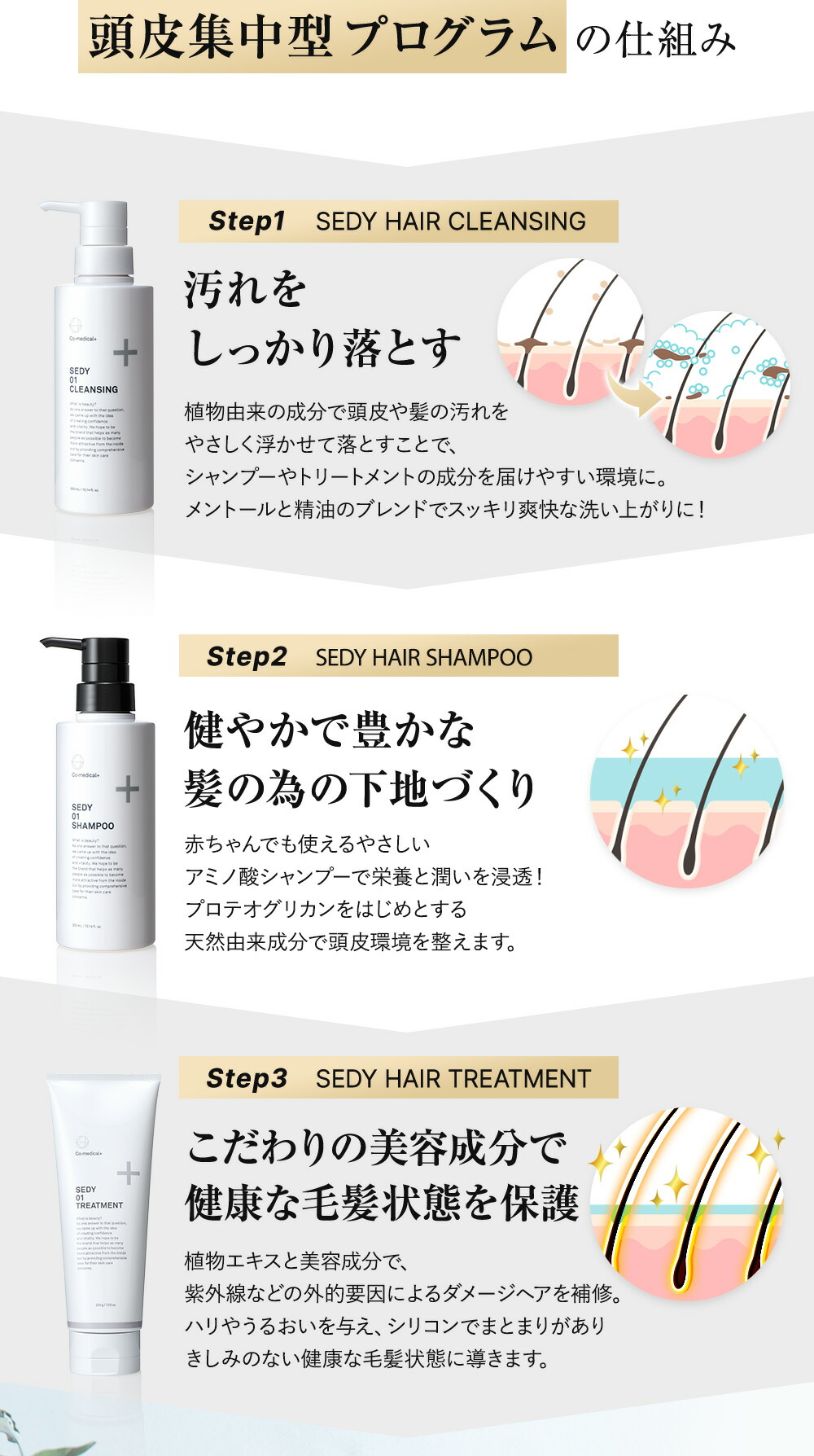 楽天市場】【公式ストア】 CO SEDY 01 トリートメント 200g アミノ酸系