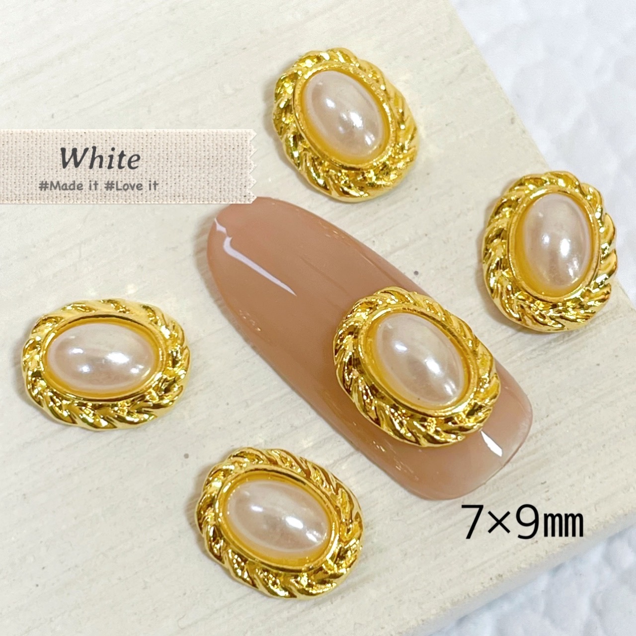 ▶︎ネイルパーツ/パール付きゴールド/P-39 ▶︎ネイルパーツ/パール