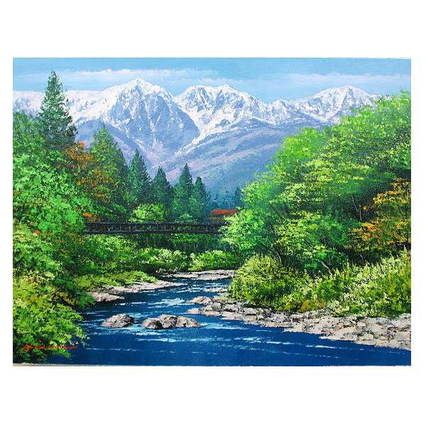 楽天市場】油彩画 F6号 広瀬和之 「白馬岳」 真筆 額入り 額装絵画