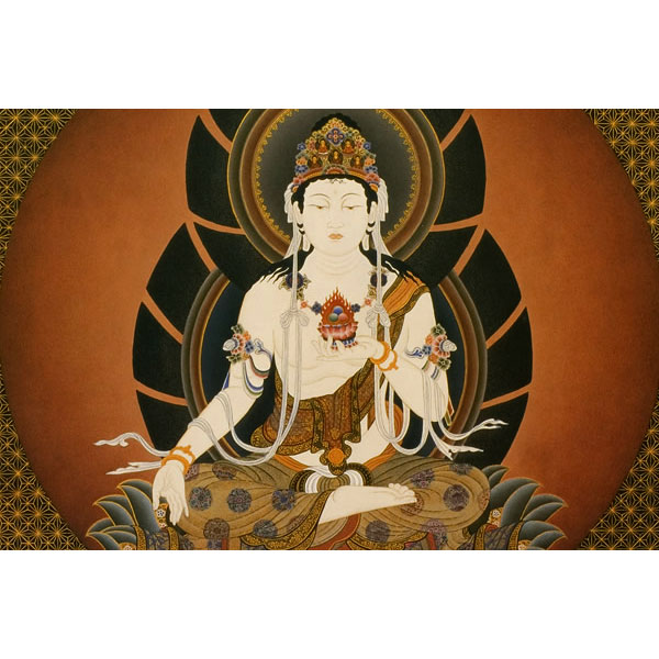 楽天市場】仏画 ポスター額 「虚空蔵菩薩」 複製画 額付き（額外寸