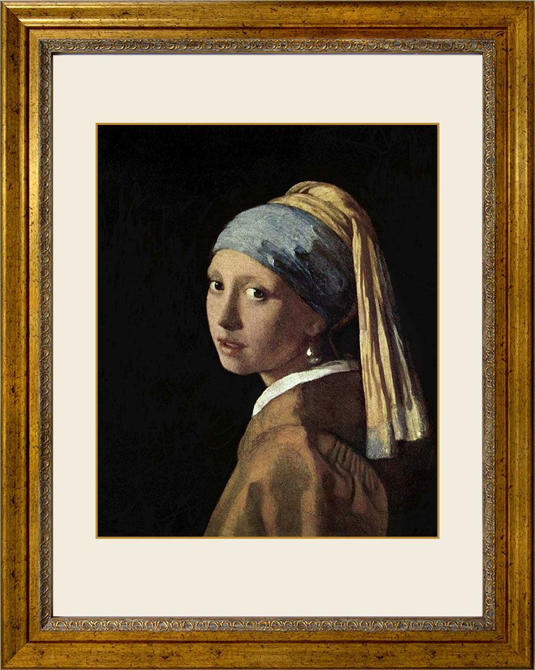 楽天市場】＊ フェルメール 「真珠の耳飾りの少女」キャンバスに