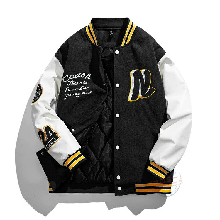 楽天市場】【送料無料】メルトン スタジャン メンズ ワッペン 暖かい