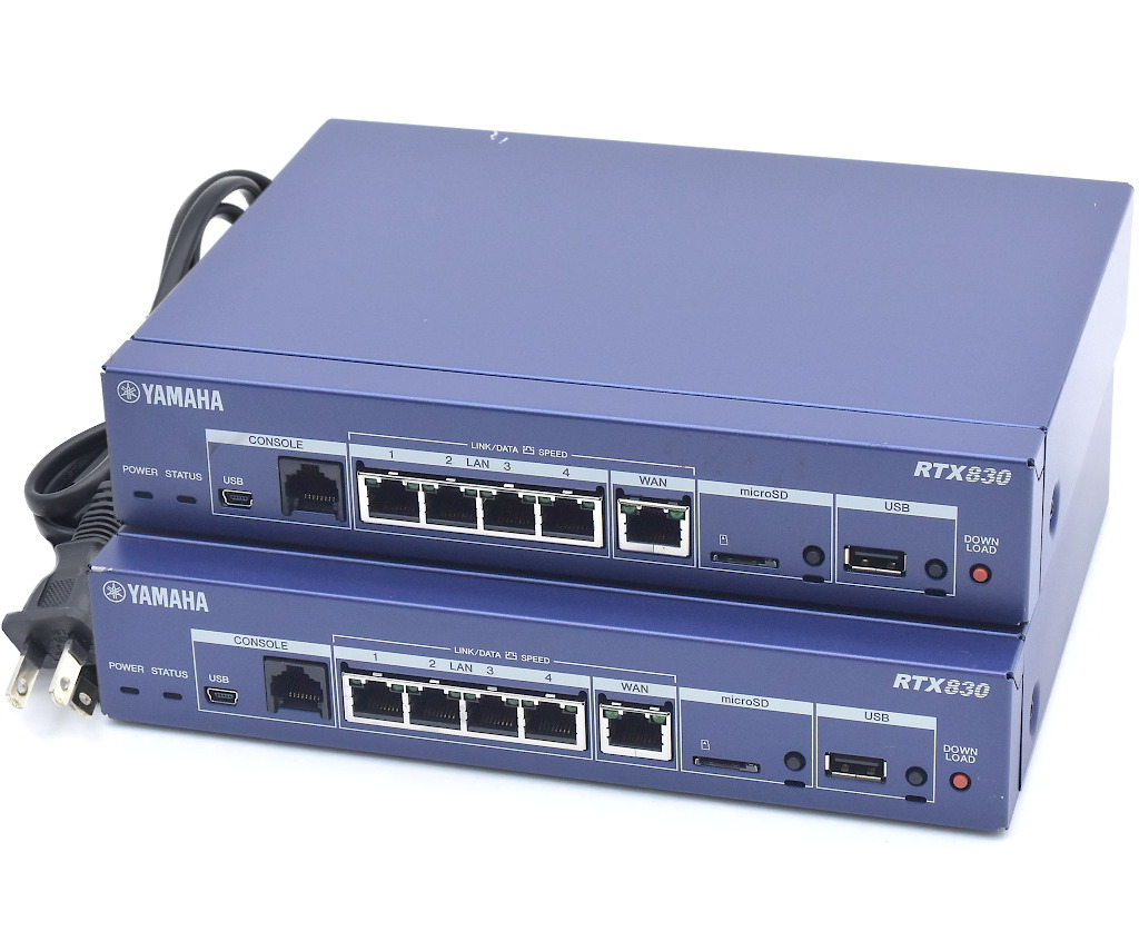 楽天市場】【2台セット】YAMAHA RTX830 ギガアクセスVPNルーター 2系統