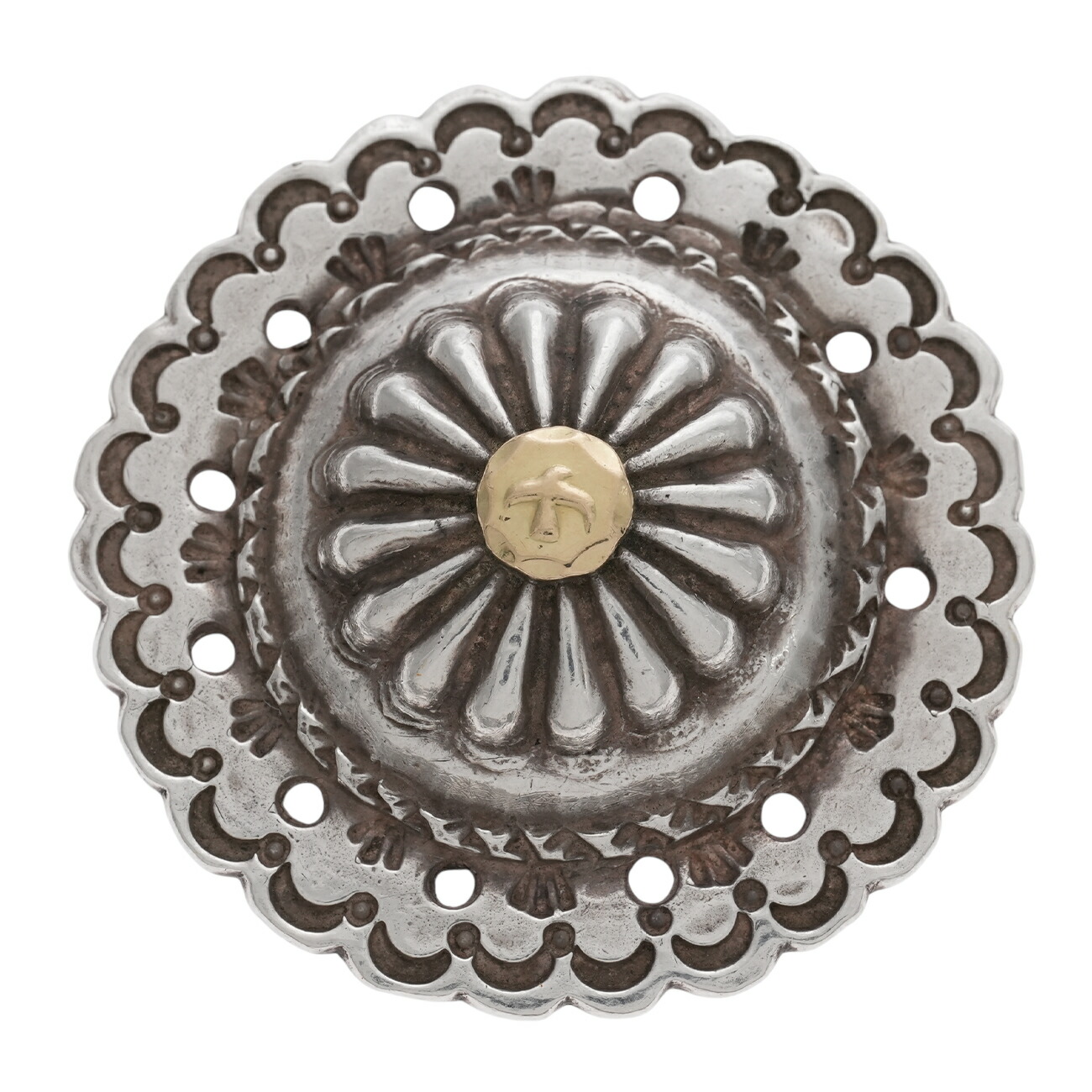 楽天市場】ゴローズ goro's 現行K18付きフラワーコンチョ(大