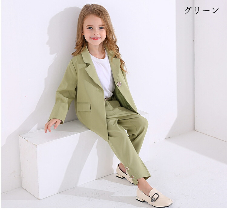 楽天市場】卒業式 パンツスーツ 女の子 卒服 女子 小学校 韓国 制服