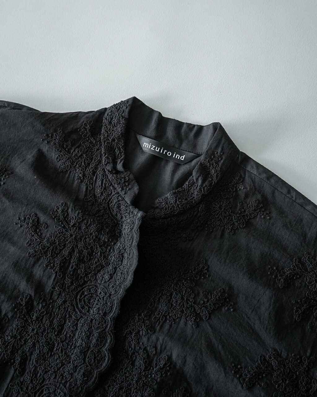 楽天市場】ミズイロインド mizuiro ind レース スタンドカラー ワイド