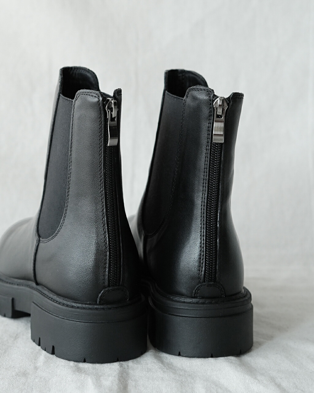 楽天市場】レメ REMME バックジッパー チェルシーブーツ 厚底