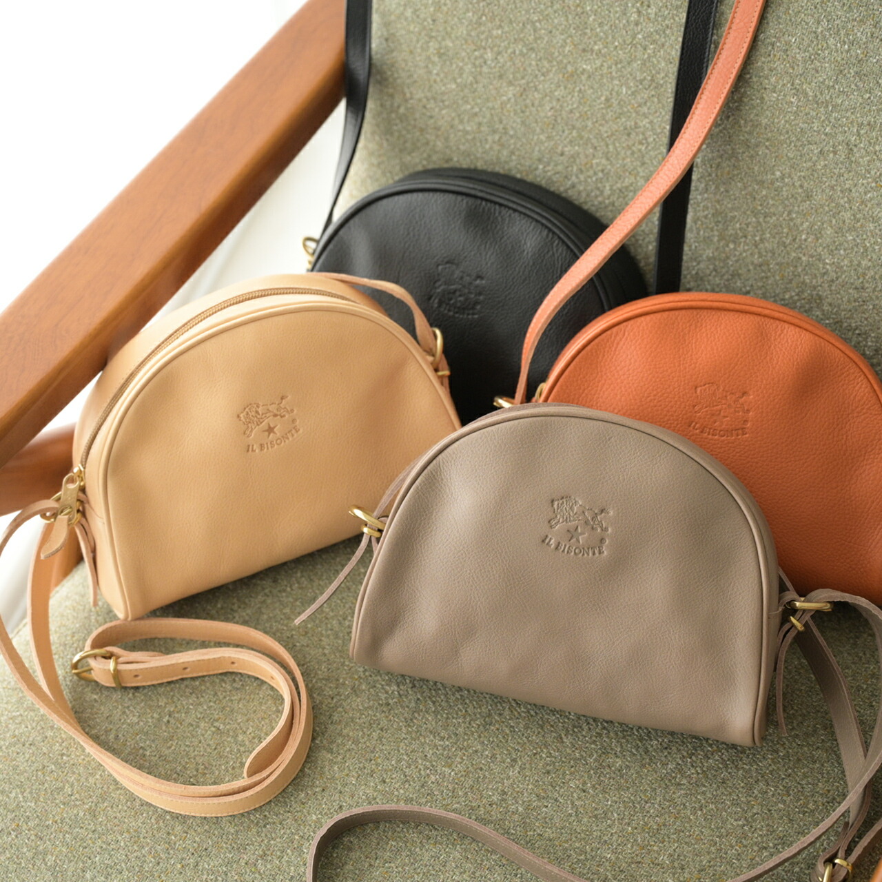 楽天市場】イルビゾンテ IL BISONTE ラウンド型 ショルダーバッグ