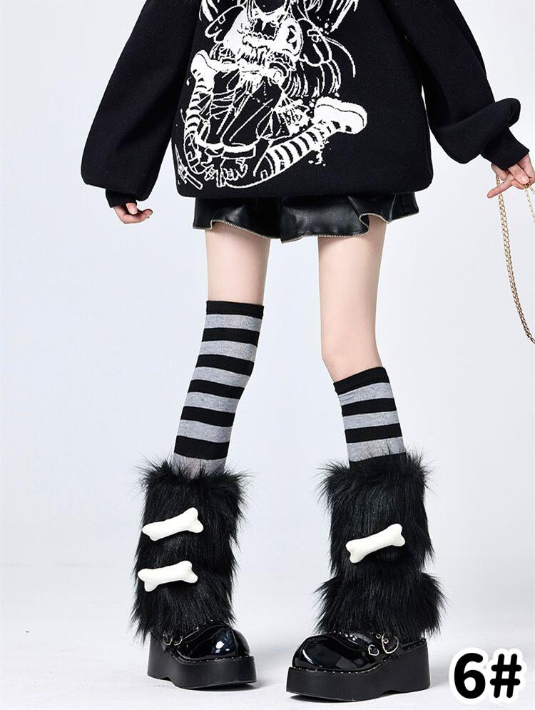 楽天市場】レッグウォーマー y2k もこもこ ピンク 暖かい レディース