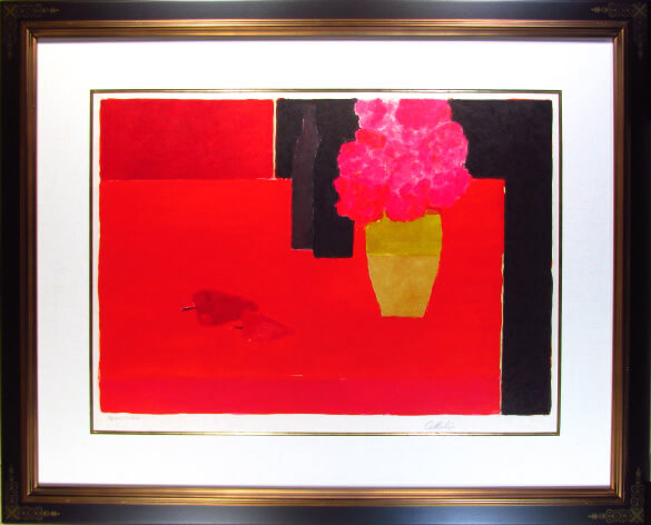 楽天市場】ベルナール カトラン リトグラフ 1988年 赤いテーブルの