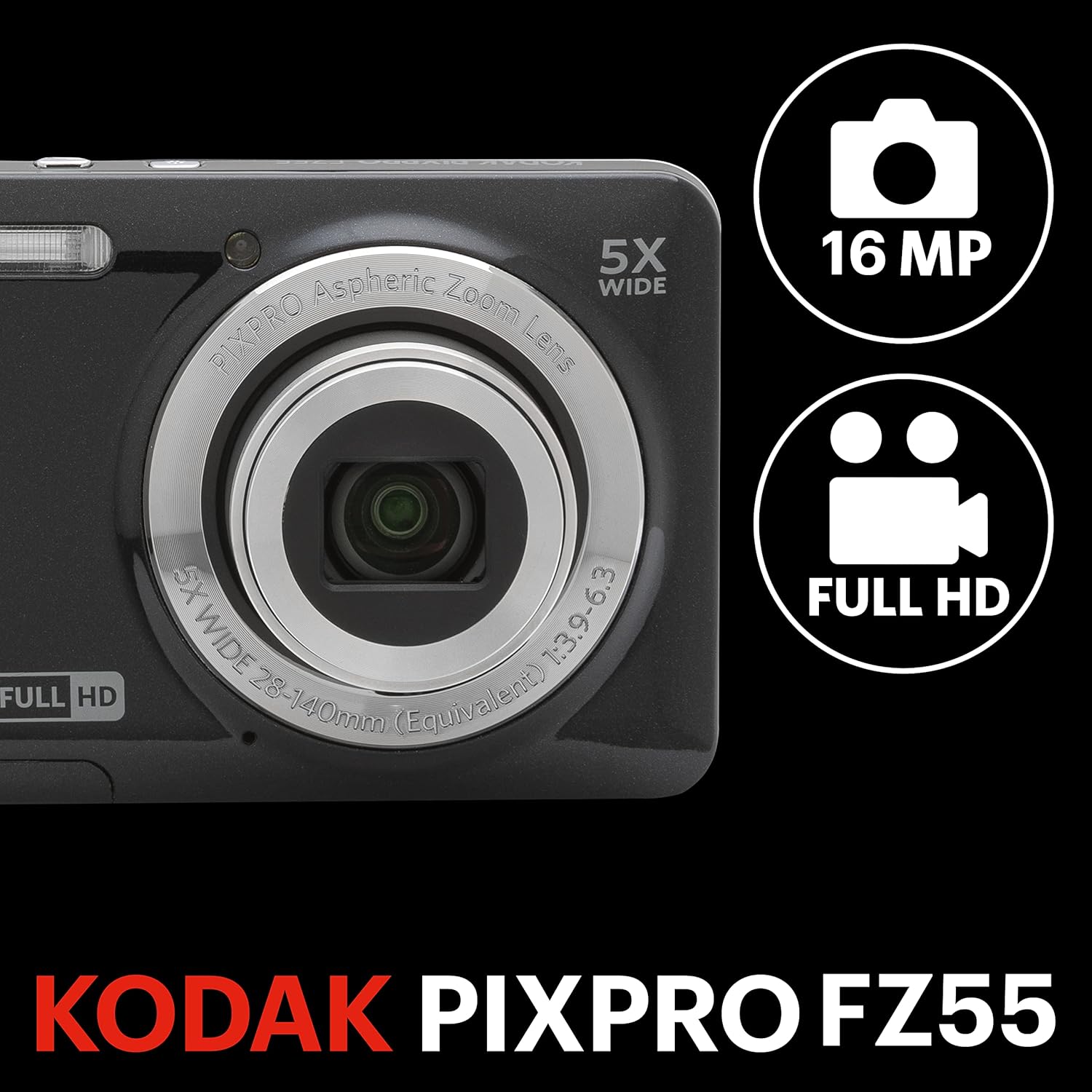 楽天市場】KODAK(コダック) FZ55-BK 【新品/在庫あり/12時までの注文で