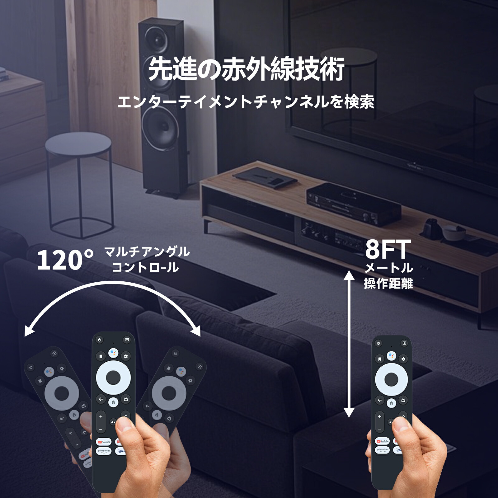 楽天市場】交換用リモコン for ETOE 4K Streaming Dongle スマート TV
