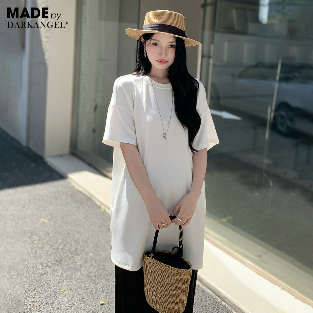 楽天市場】tシャツ ワンピース 半袖 もちもちすべすべ生地 ビッグT