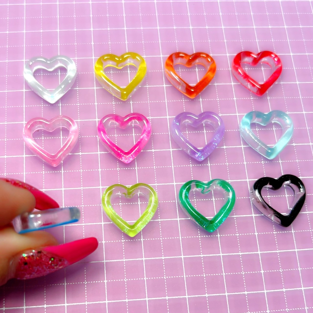 楽天市場】【D162】【セット売り】ネイルハート枠12個セット☆お得な