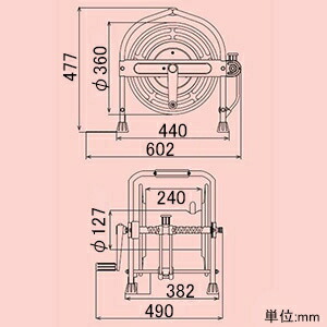 楽天市場】ハタヤ ステンレスホースリール 40mタイプ 耐圧防藻ホース