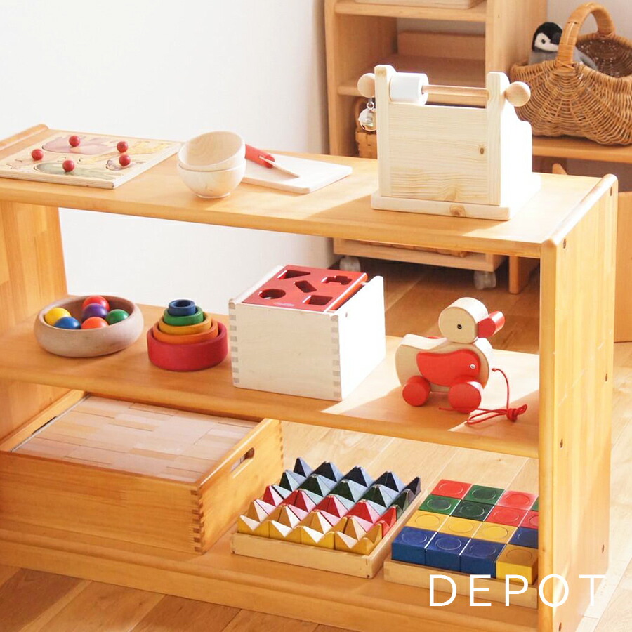 楽天市場】ブロック社 保育園 幼稚園 施設向け 白木棚 （小） 木製