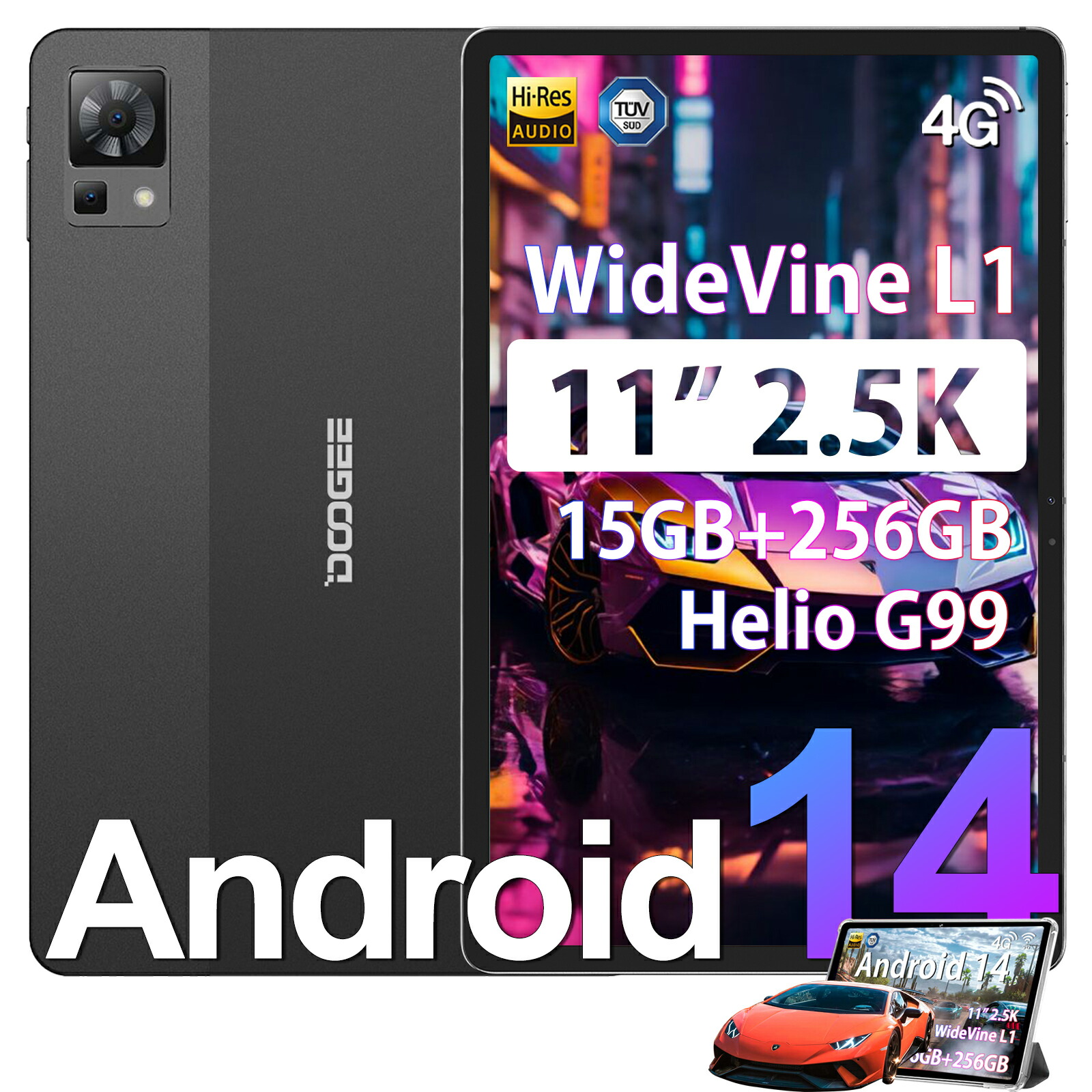 楽天市場】【数限定9000円オフ】DOOGEE T30 Pro Android14 タブレット