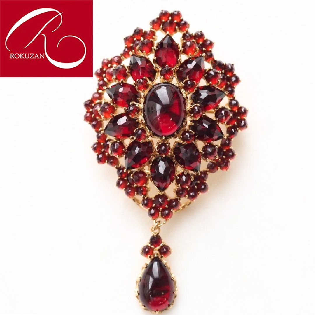 楽天市場】【碌山】 シルバー ガーネット ペンダントブローチRokuzan