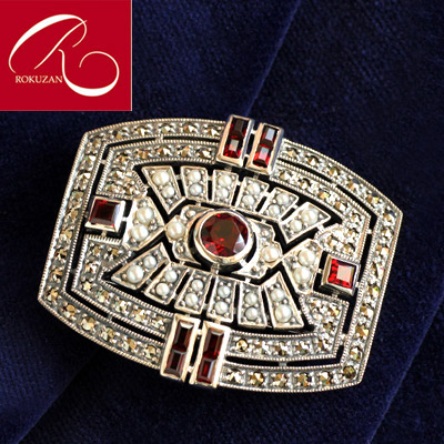 楽天市場】【碌山】 シルバー ガーネット ブローチ&ペンダントトップ