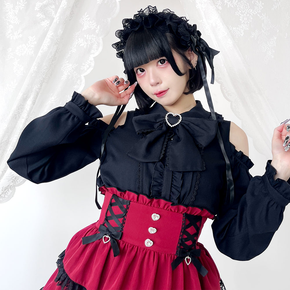 楽天市場】オフショルフリルリボンブラウス : 夢展望 YUMETENBO