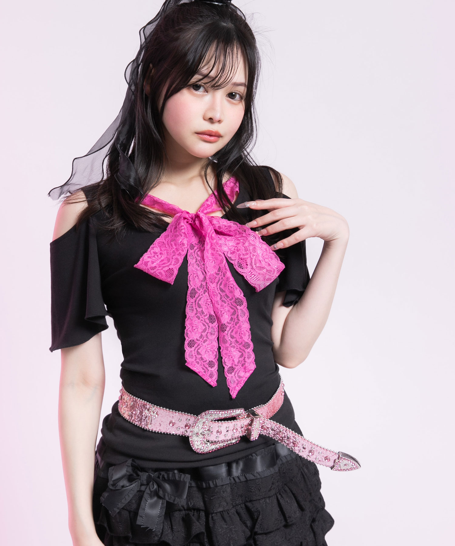 楽天市場】背中開きビジューバックルセクシーリボン姫ギャルトップス