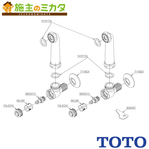 TOTO 取付脚部 TN55S (水栓金具) 価格比較 - 価格.com