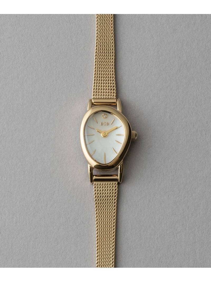 楽天市場】ダイヤモンド ジェムフェイス メッシュベルト ウォッチ ete