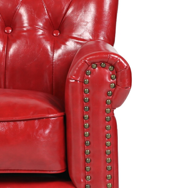 楽天市場】輸入家具 そふぁ ソファー ボタン 本革調 デザイナーズ