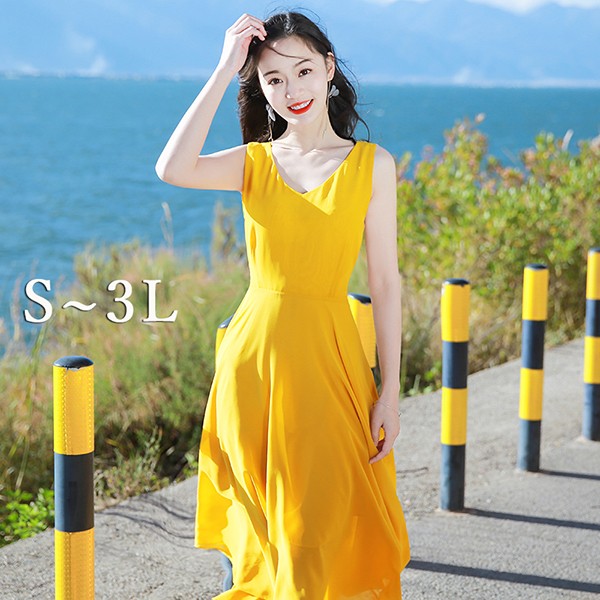 楽天市場】ワンピース マキシ丈 大きいサイズ ノースリーブ 上品 夏