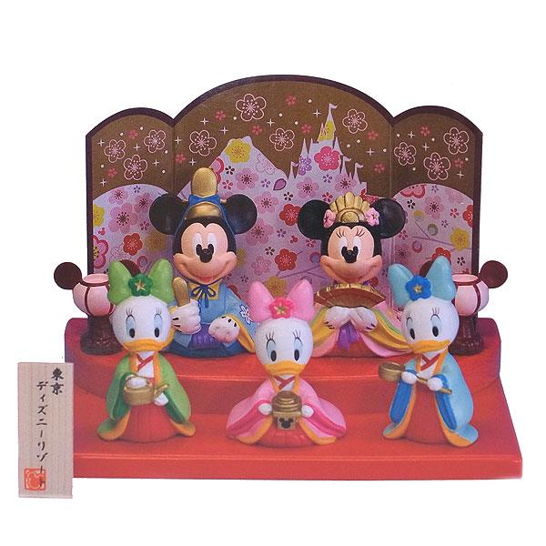 楽天市場】ミッキー＆ミニー 雛人形 5体 三人官女 ひな人形 お雛さま