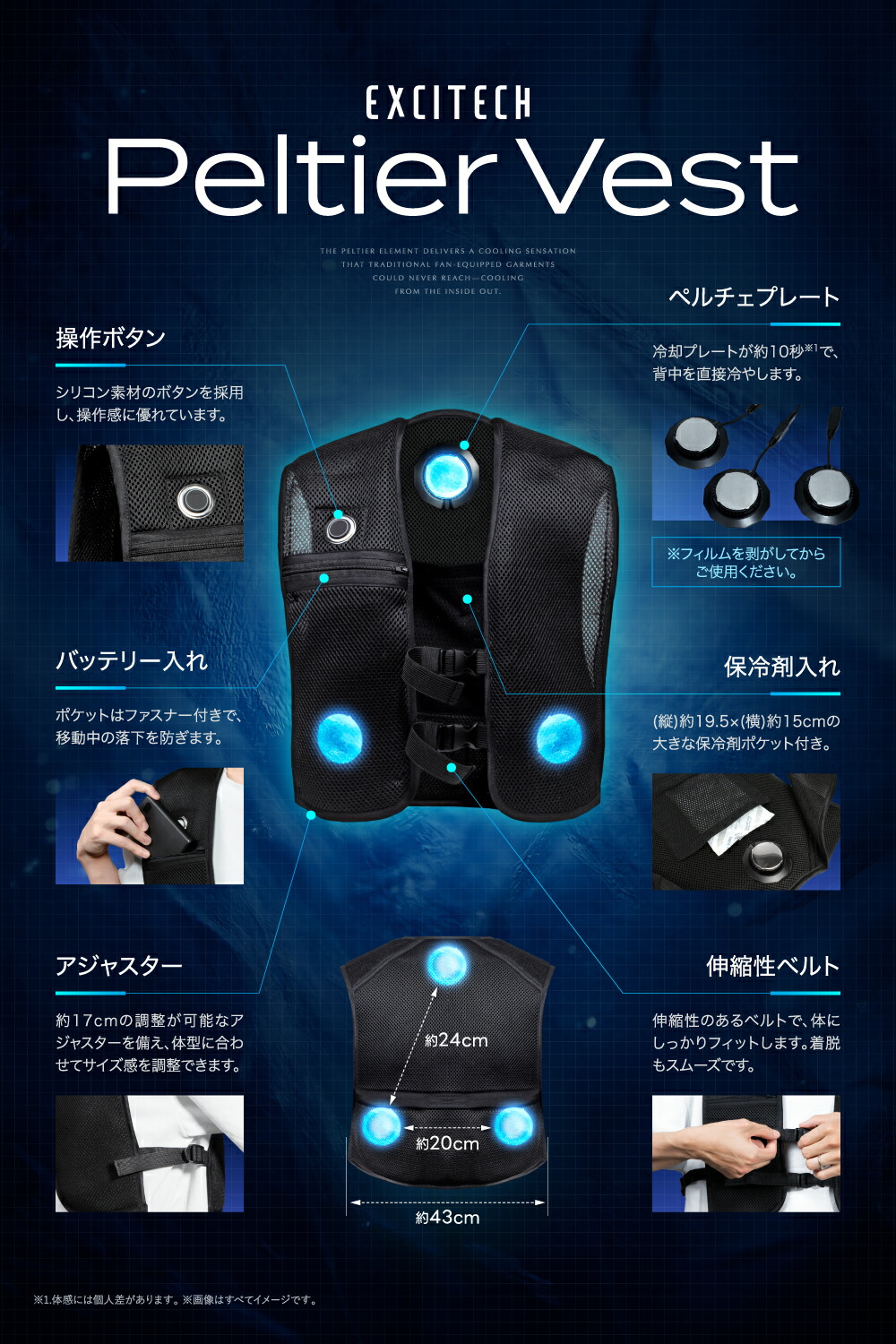 楽天市場】ペルチェ ベスト 冷却ベスト 【2025年最新 日本企業企画