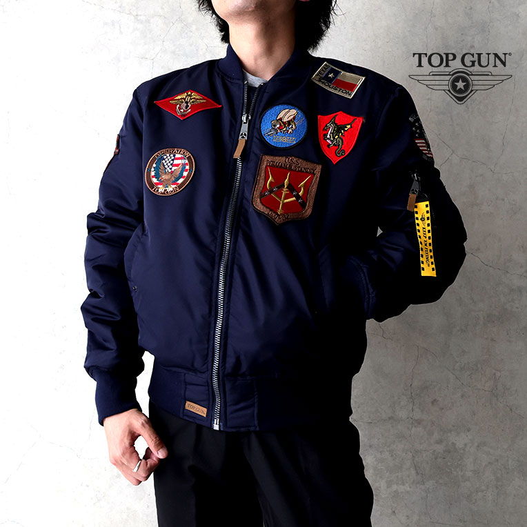 楽天市場】TOP GUN / トップガン TOPGUN001 TOP GUN MA-1 NYLON BOMBER
