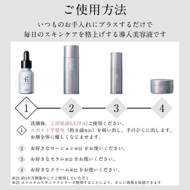 楽天市場】エテルナム 上清原液 SAITAI 15mL 集中ケア 美容液 導入美容